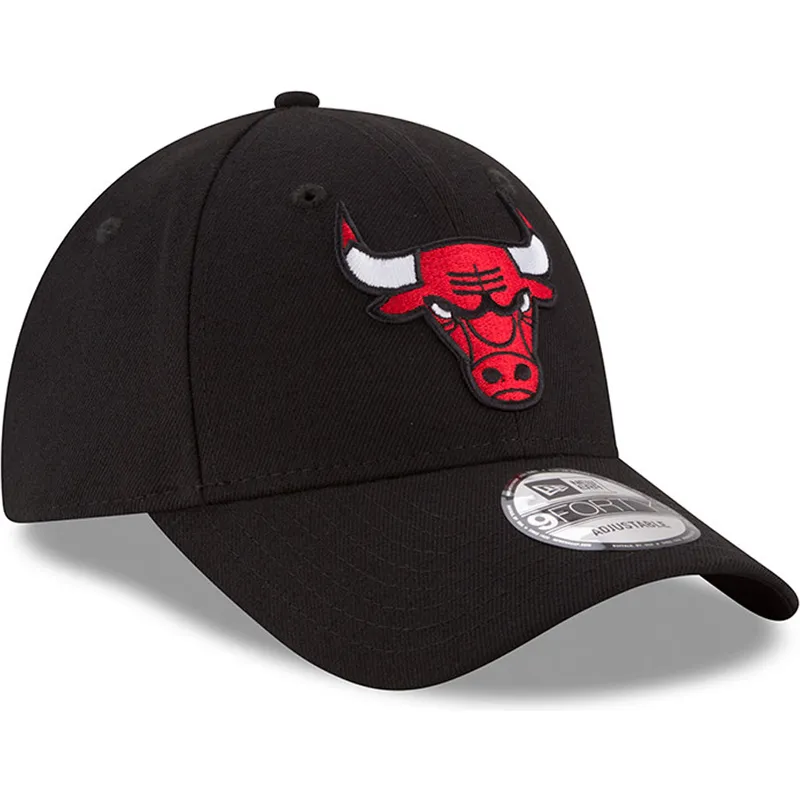 Gorra curva negra ajustable 9FORTY The League de Chicago Bulls NBA de New Era