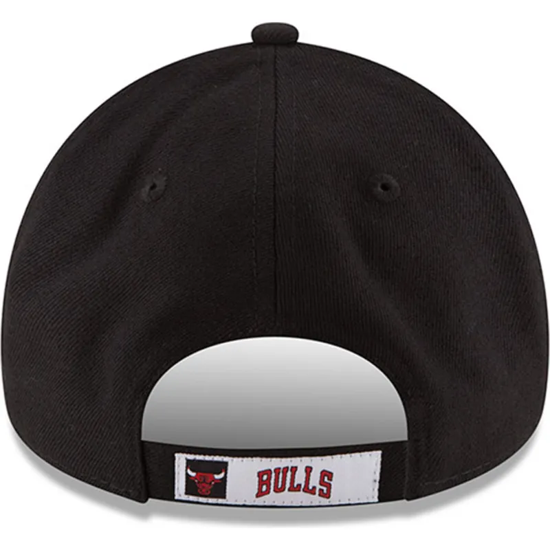 Gorra curva negra ajustable 9FORTY The League de Chicago Bulls NBA de New Era