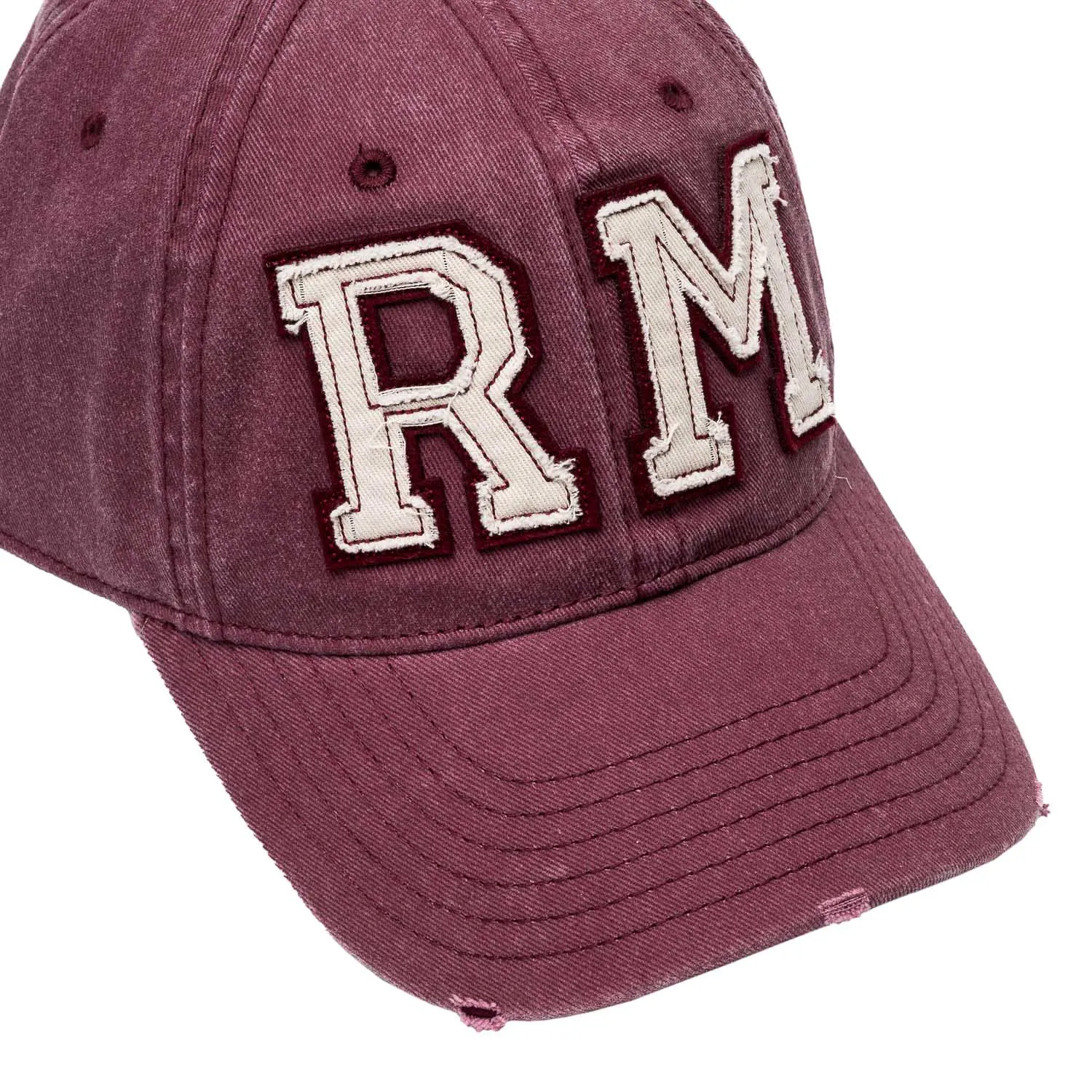 Gorra Desgastada RM Granate