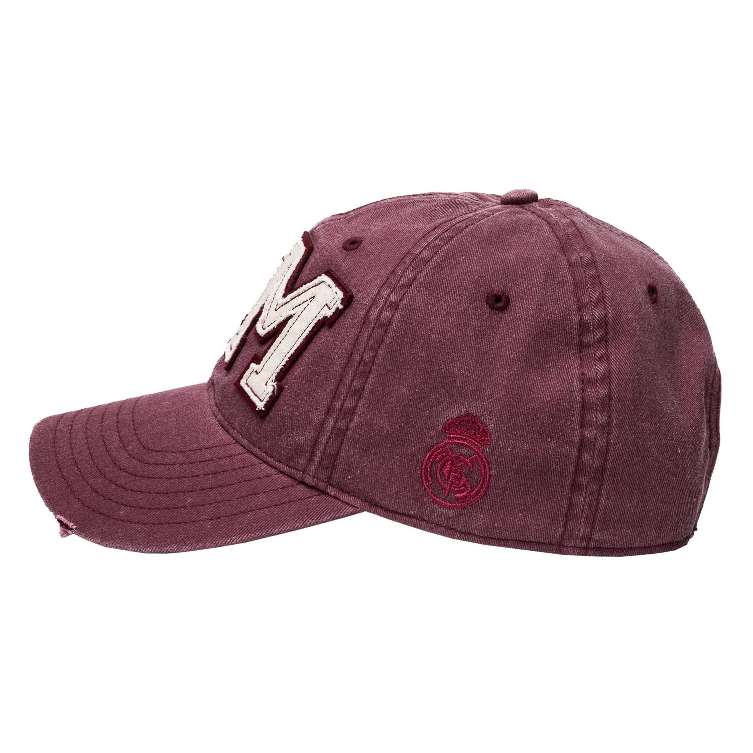 Gorra Desgastada RM Granate