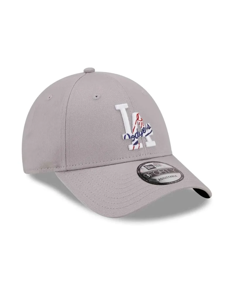 Gorra new era gris dodgers team logo infill 9forty losdod