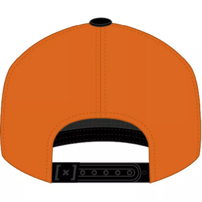 Gorra superheroes CAPSLAB Goku niño trucker algodón  y ajustable DRAGONBALL negra y naranja