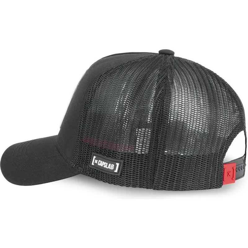 Gorra superheroes CAPSLAB MARIO IT’S A ME Trucker negra con parche bordado rejilla y ajustable negra