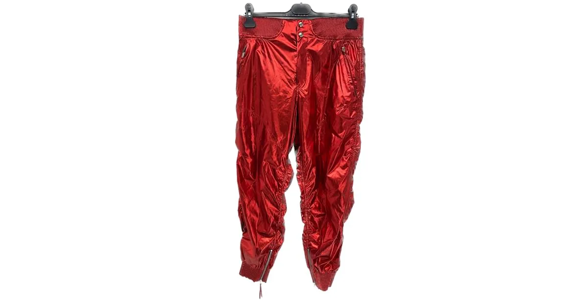 ISABEL MARANT Pantalón T.fr 40 Seda Roja 