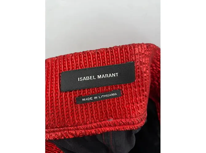 ISABEL MARANT Pantalón T.fr 40 Seda Roja 