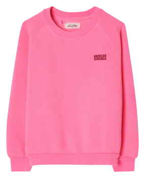 IZUBIRD - Sudadera de mezcla de algodón con cuello redondo en rosa