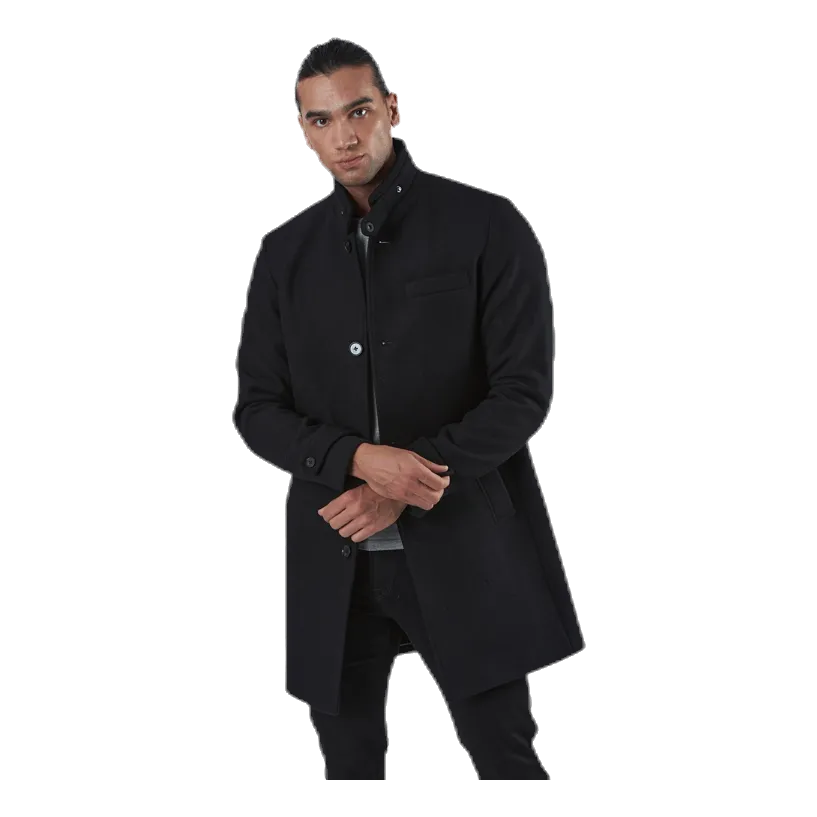 Jack & Jones Melton Wool Coat Black