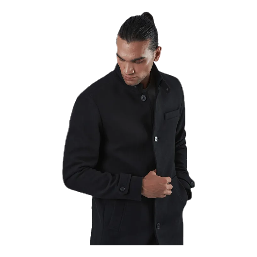 Jack & Jones Melton Wool Coat Black