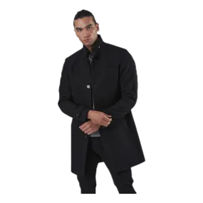 Jack & Jones Melton Wool Coat Black