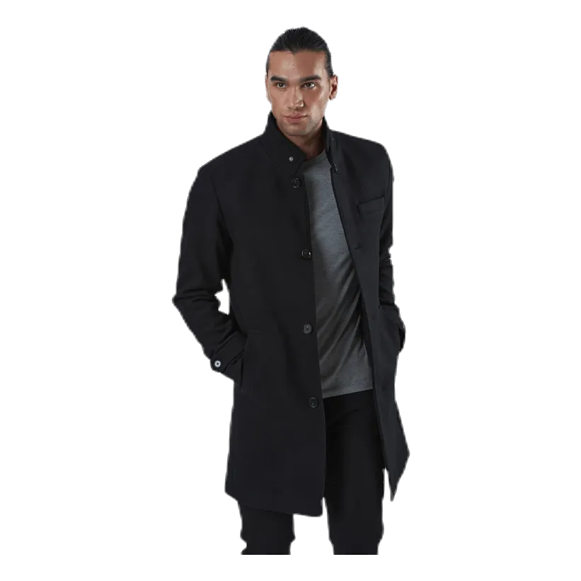 Jack & Jones Melton Wool Coat Black