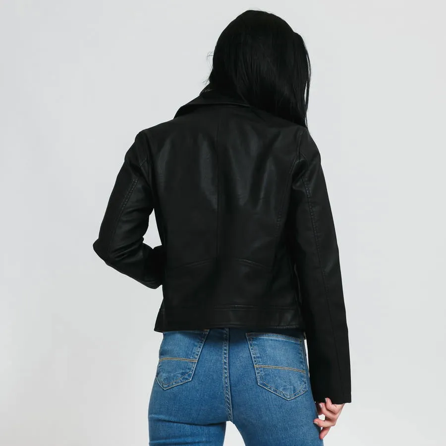 JJXX Gail Faux Leather Biker Jacket