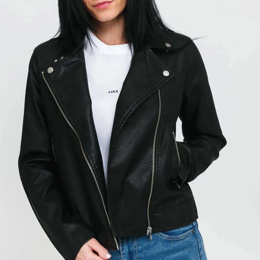 JJXX Gail Faux Leather Biker Jacket