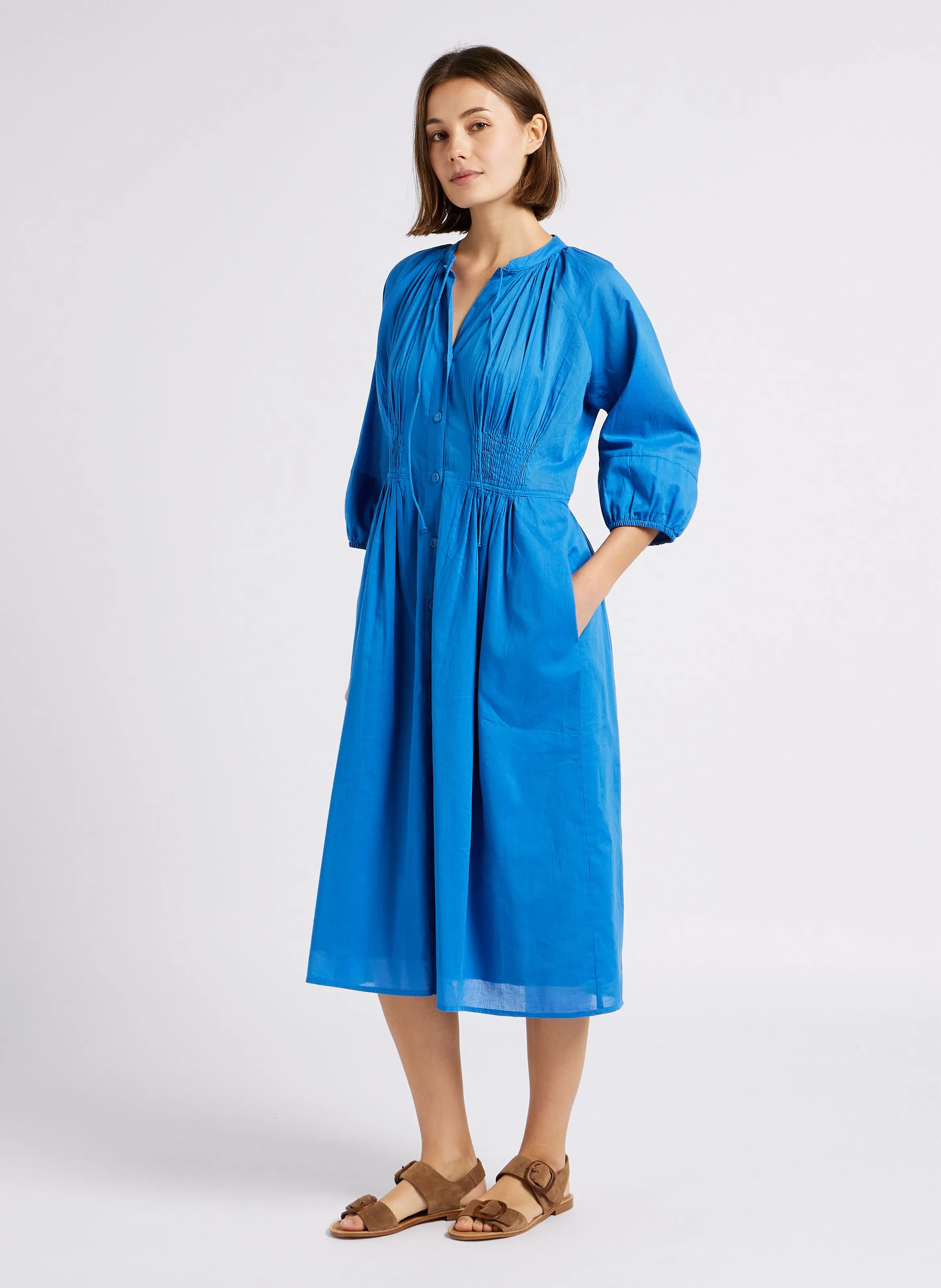 LEON & HARPER ROUDY - Vestido largo en azul