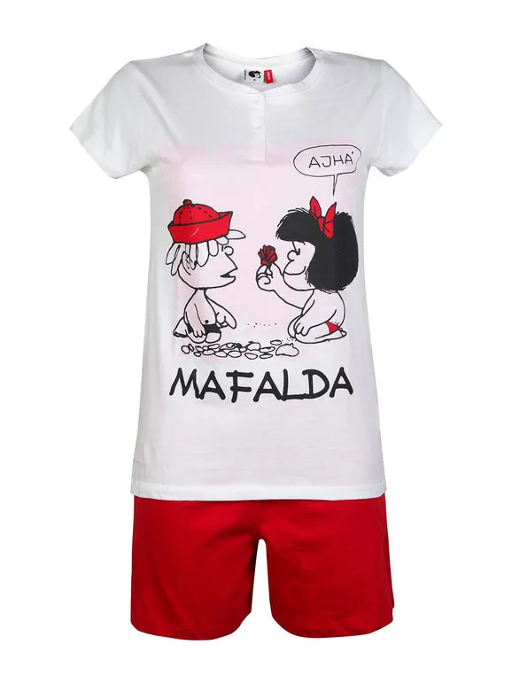 Mafalda Pijama corto de mujer con estampado