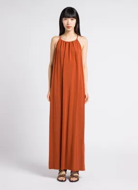 MAX MARA LEISURE GARDA - Vestido largo recto con cuello redondo en rojo