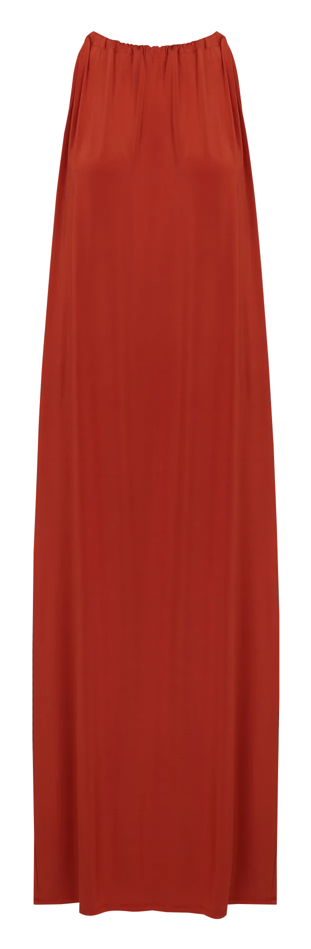 MAX MARA LEISURE GARDA - Vestido largo recto con cuello redondo en rojo