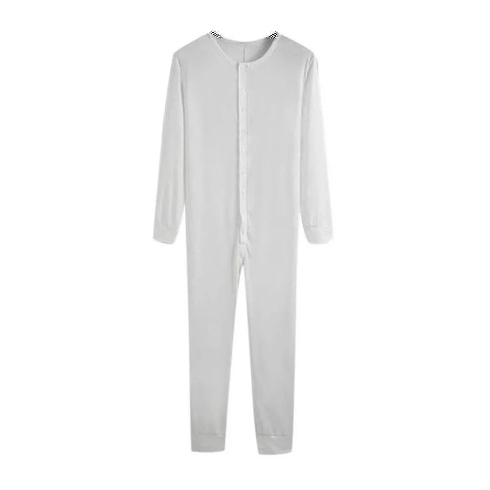 Men's One Piece Long Johns Night Pajama