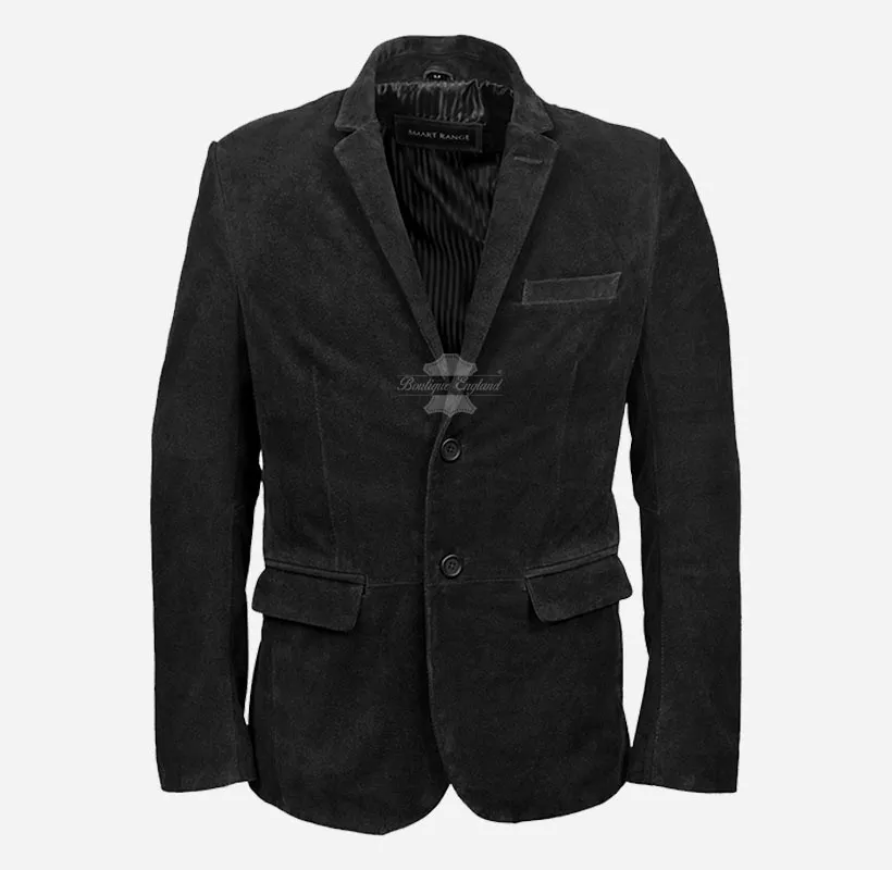 Milano Men's Suede Blazer Blazer Jacket Leather Sports Jacket Coat