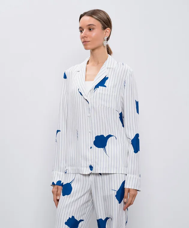 Off-White White patterned pajama shirt