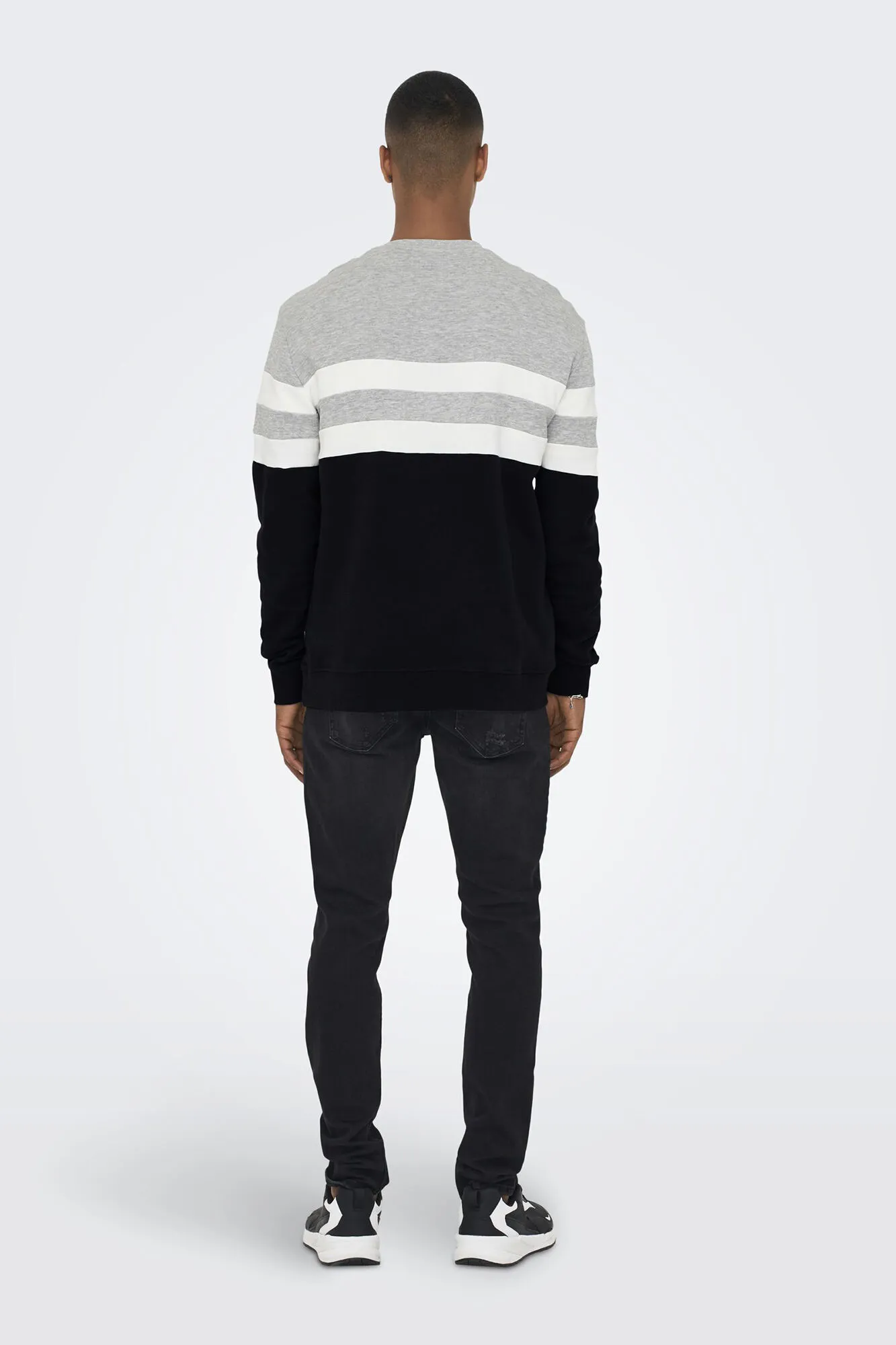 Only & Sons Sudadera con cuello redondo color block