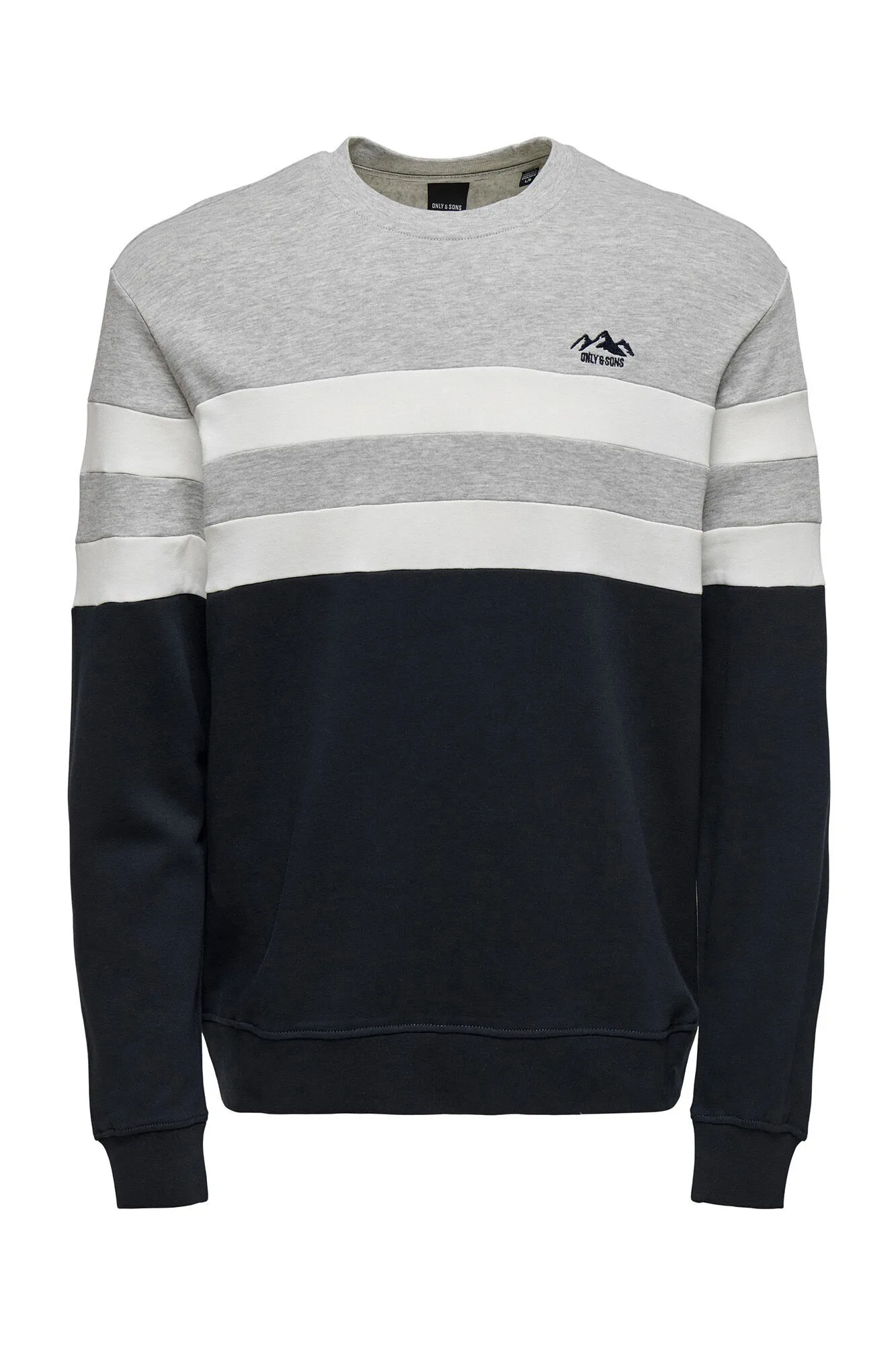 Only & Sons Sudadera con cuello redondo color block