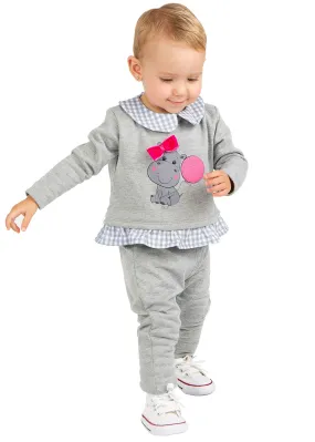 Outfit for girl with a funny Hippopotamus