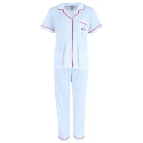 Overslept  Pointelle Cherries Notch Pajama Set (Women)