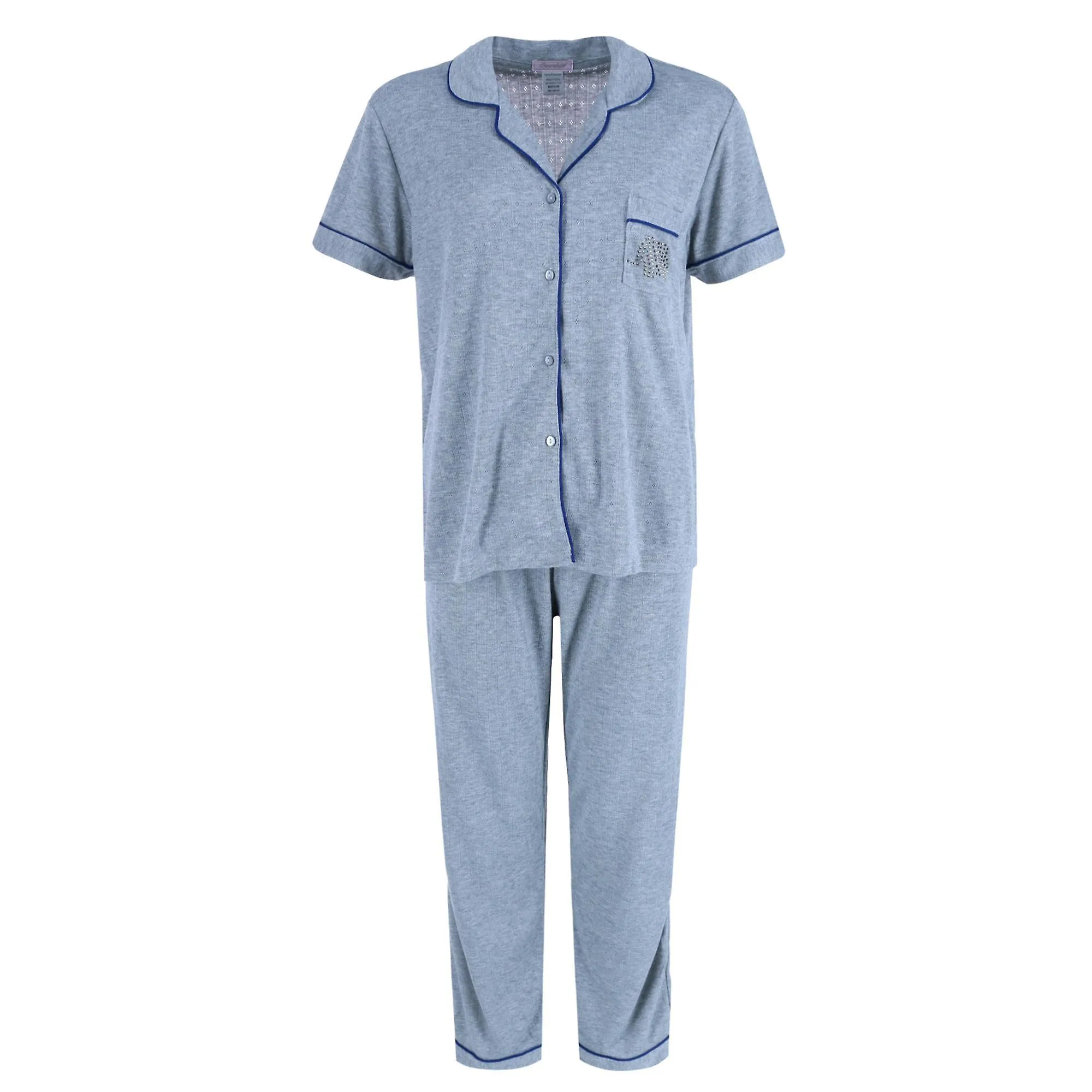 Overslept  Pointelle Elephant Notch Pajama Set (Women)