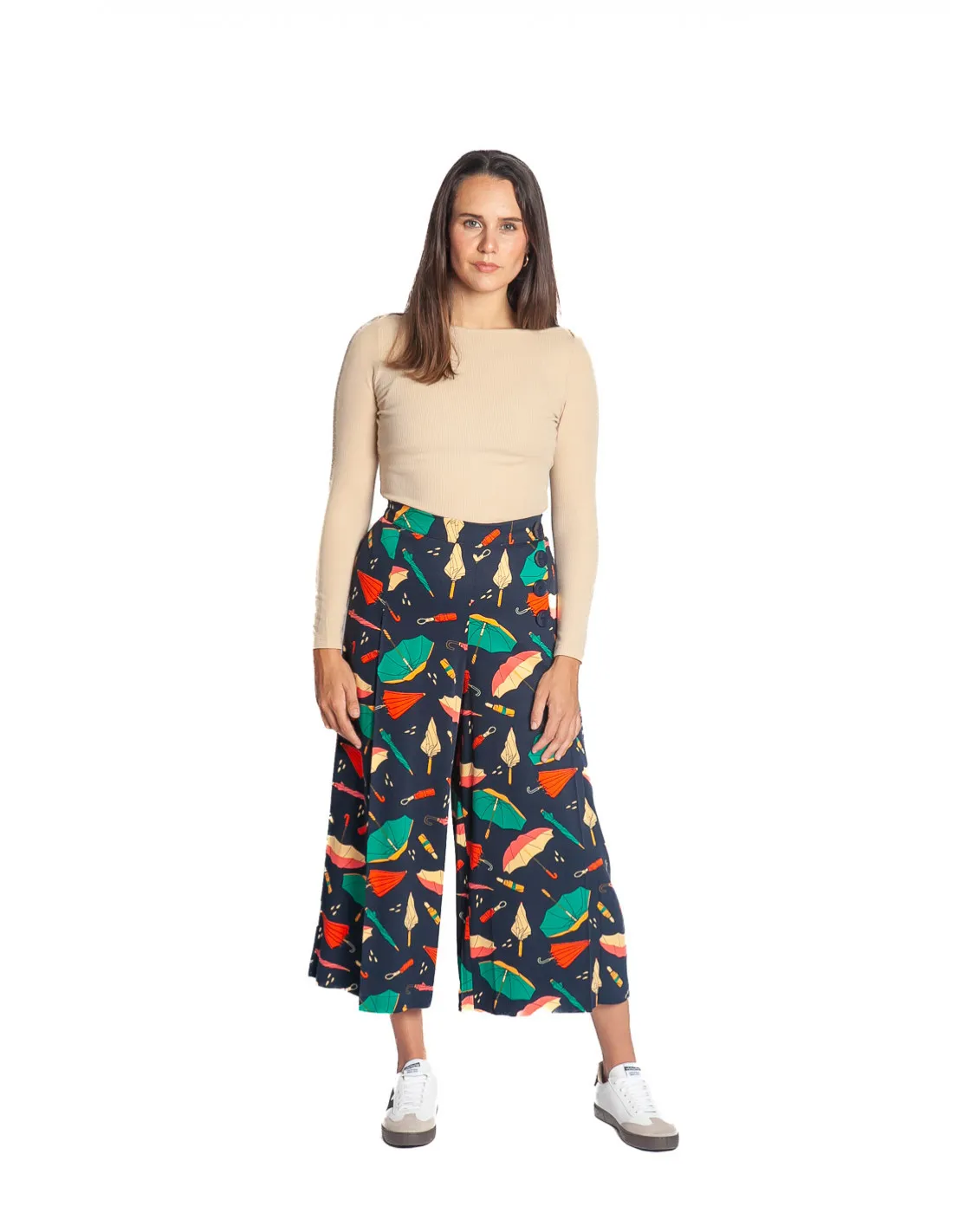 PANTALON CULOTTE NAVY UMBRELLAS PEPA LOVES