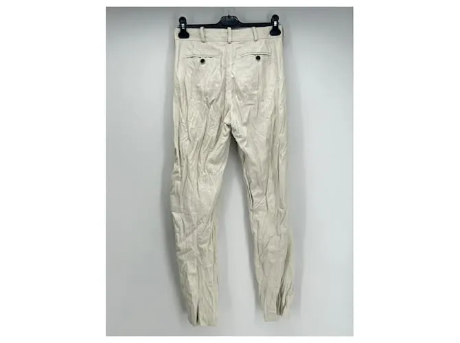 Pantalón ZADIG & VOLTAIRE T.fr 34 Cuero Blanco 