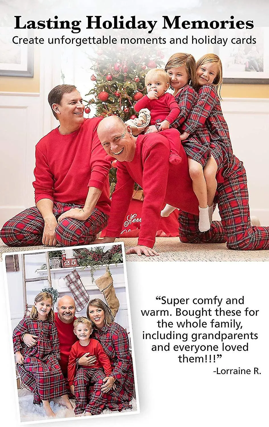 Red Flannel Stewart Plaid Matching Family Christmas Pajama Set