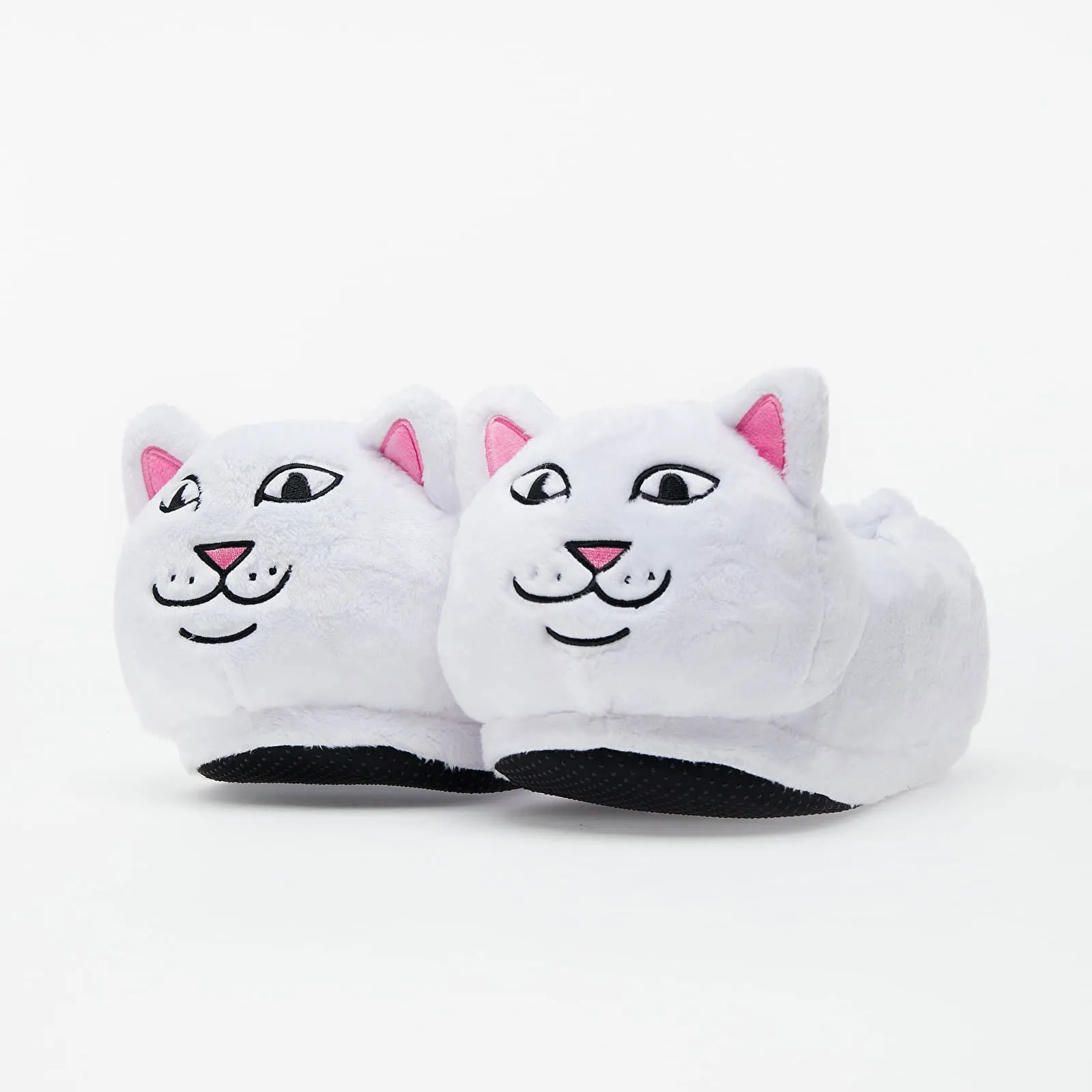 RIPNDIP Lord Nermal Fuzzy Slippers Whtie