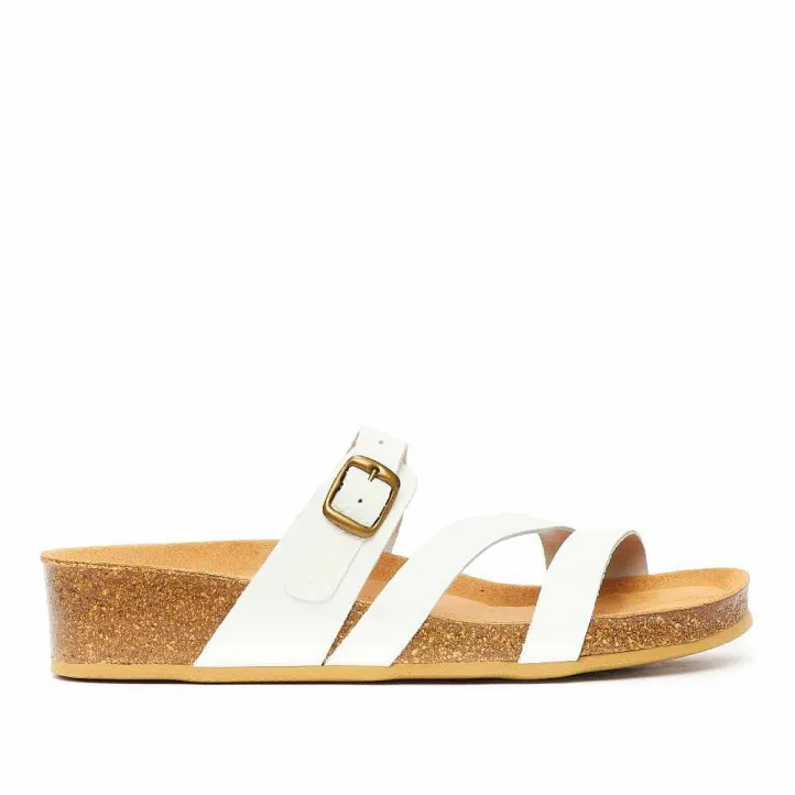 Sandalias cuña Redlove  blancas con cuña