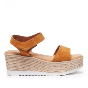 Sandalias cuña Redlove dennise marrones con plataforma