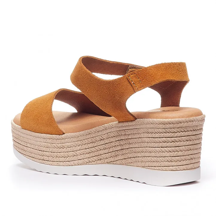 Sandalias cuña Redlove dennise marrones con plataforma