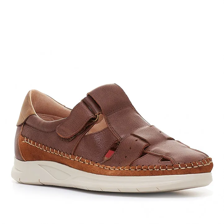 Sandalias Lobo sperone marrons cerradas