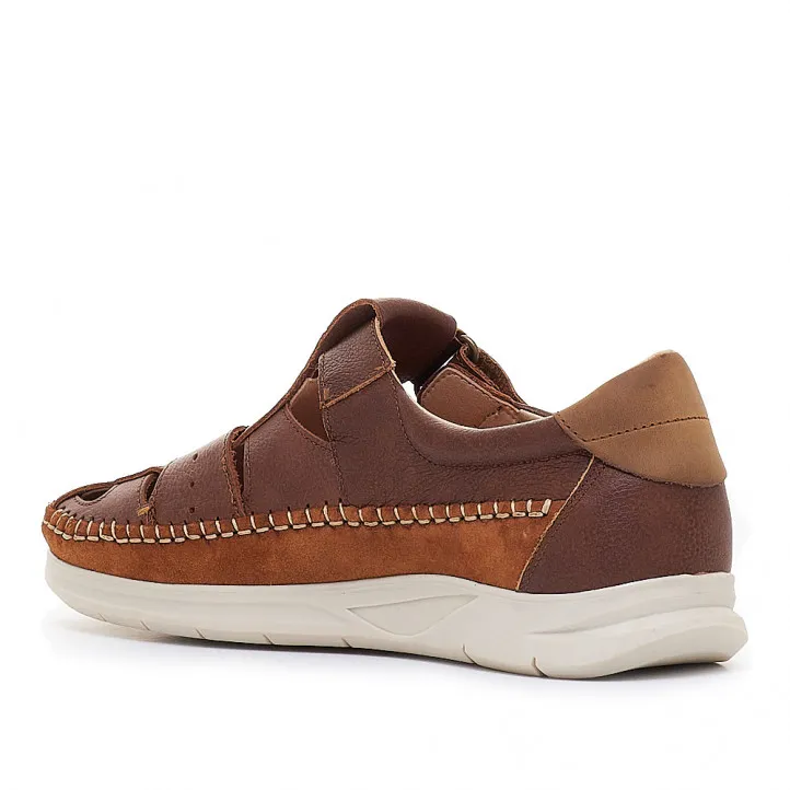 Sandalias Lobo sperone marrons cerradas