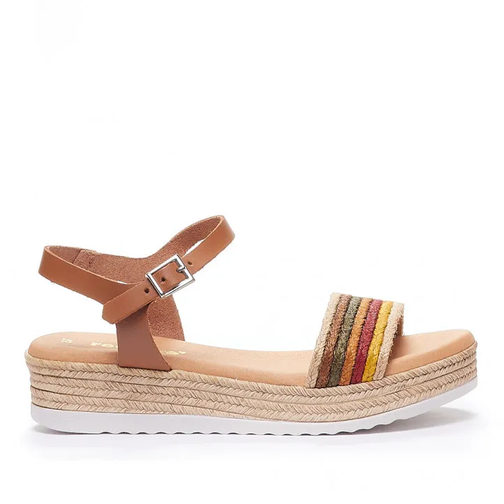 Sandalias plataformas Redlove ona de cuerdas multicolor bajo