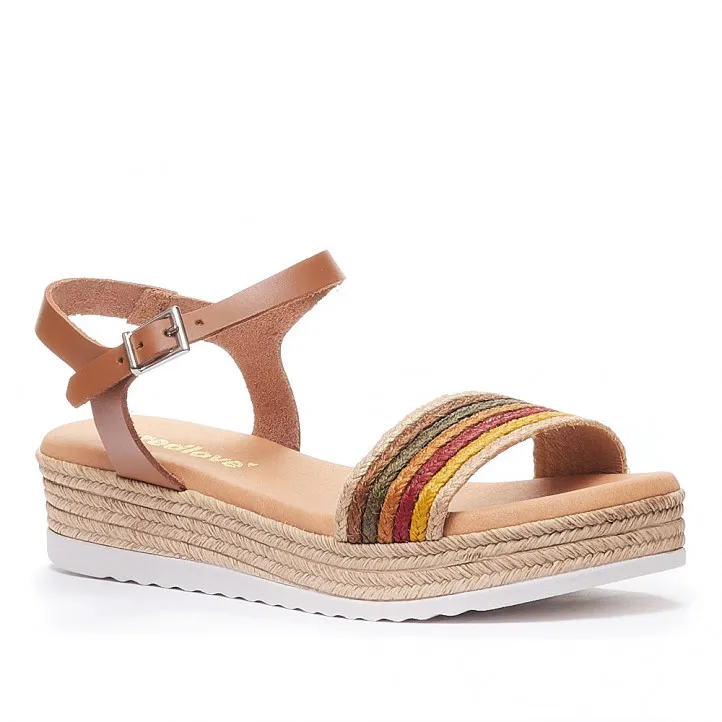 Sandalias plataformas Redlove ona de cuerdas multicolor bajo