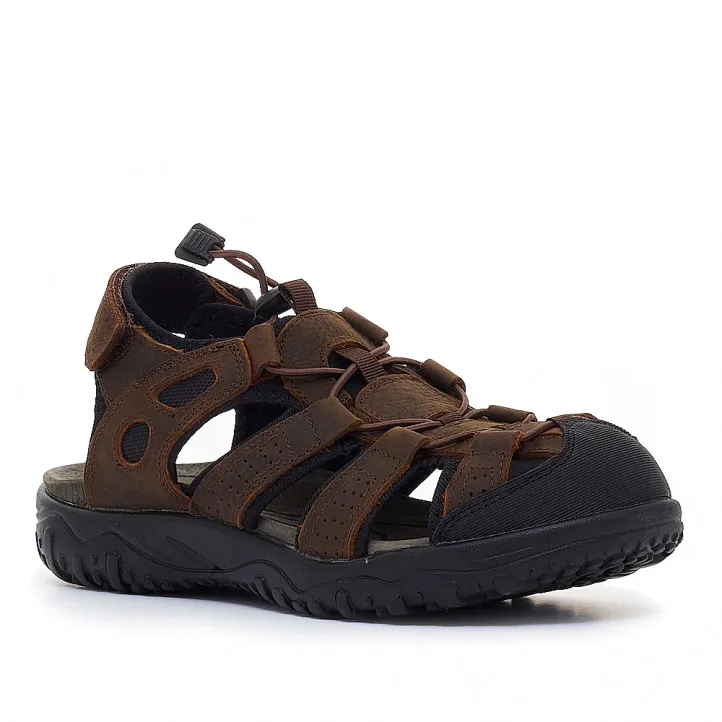 Sandalias Vicmart marrones con interior negro