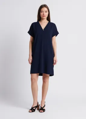 SUD EXPRESS RAMISHA - Vestido corto con cuello de pico en azul