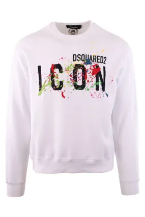 Sudadera blanca con logo icon splash