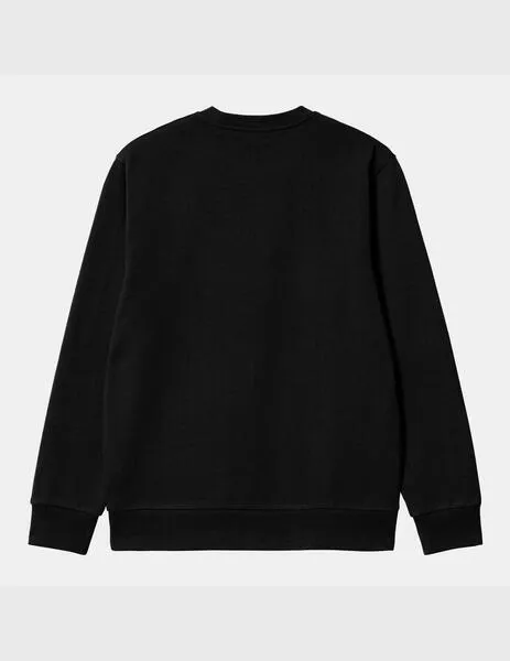 Sudadera Crew CARHARTT SCRIPT EMBROIDERY - Black / White