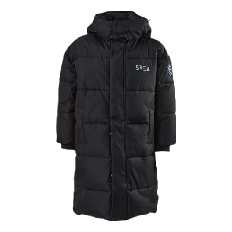 Svea Long Puffer Coat Junior Black