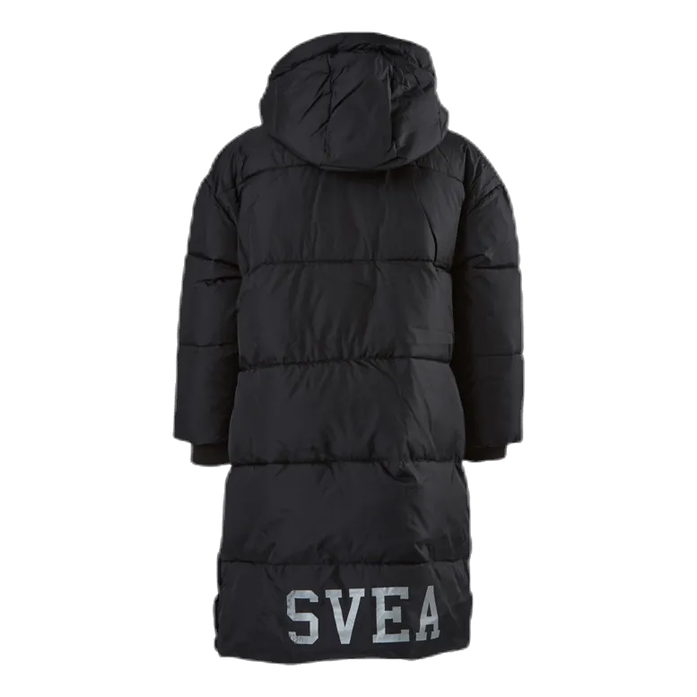 Svea Long Puffer Coat Junior Black