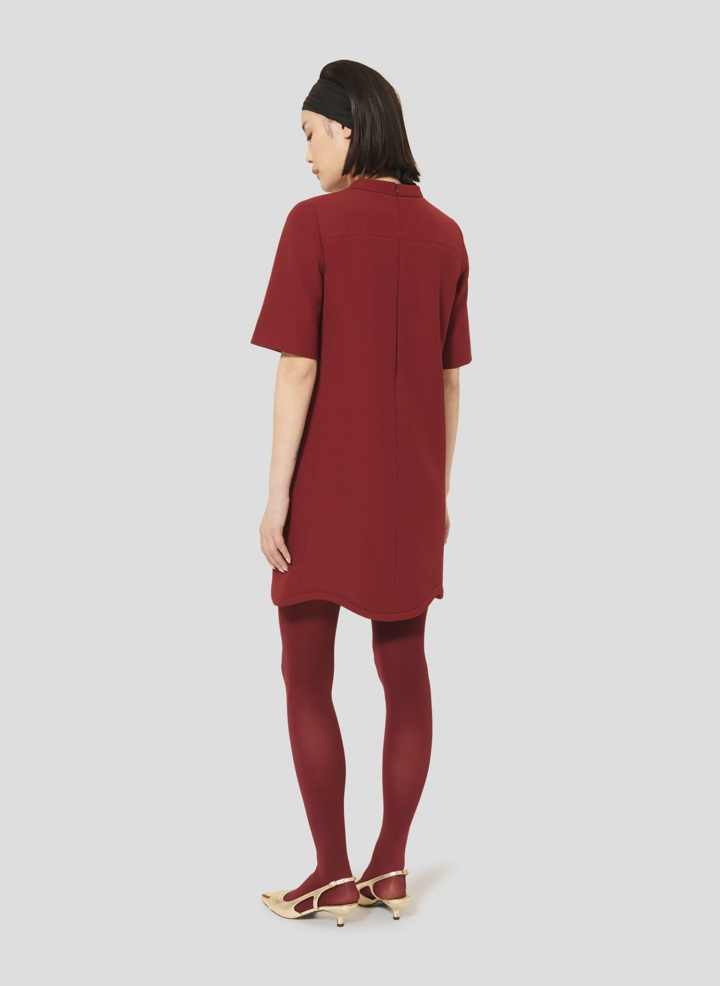 TARA JARMON RAYME - Vestido midi festoneado en rojo