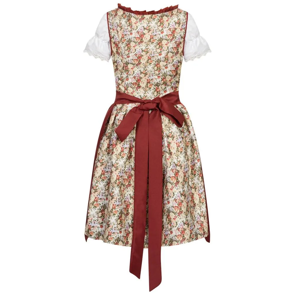 Traje tradicional tirolés Mujer Oktoberfest MIESEPETER® rojo vino