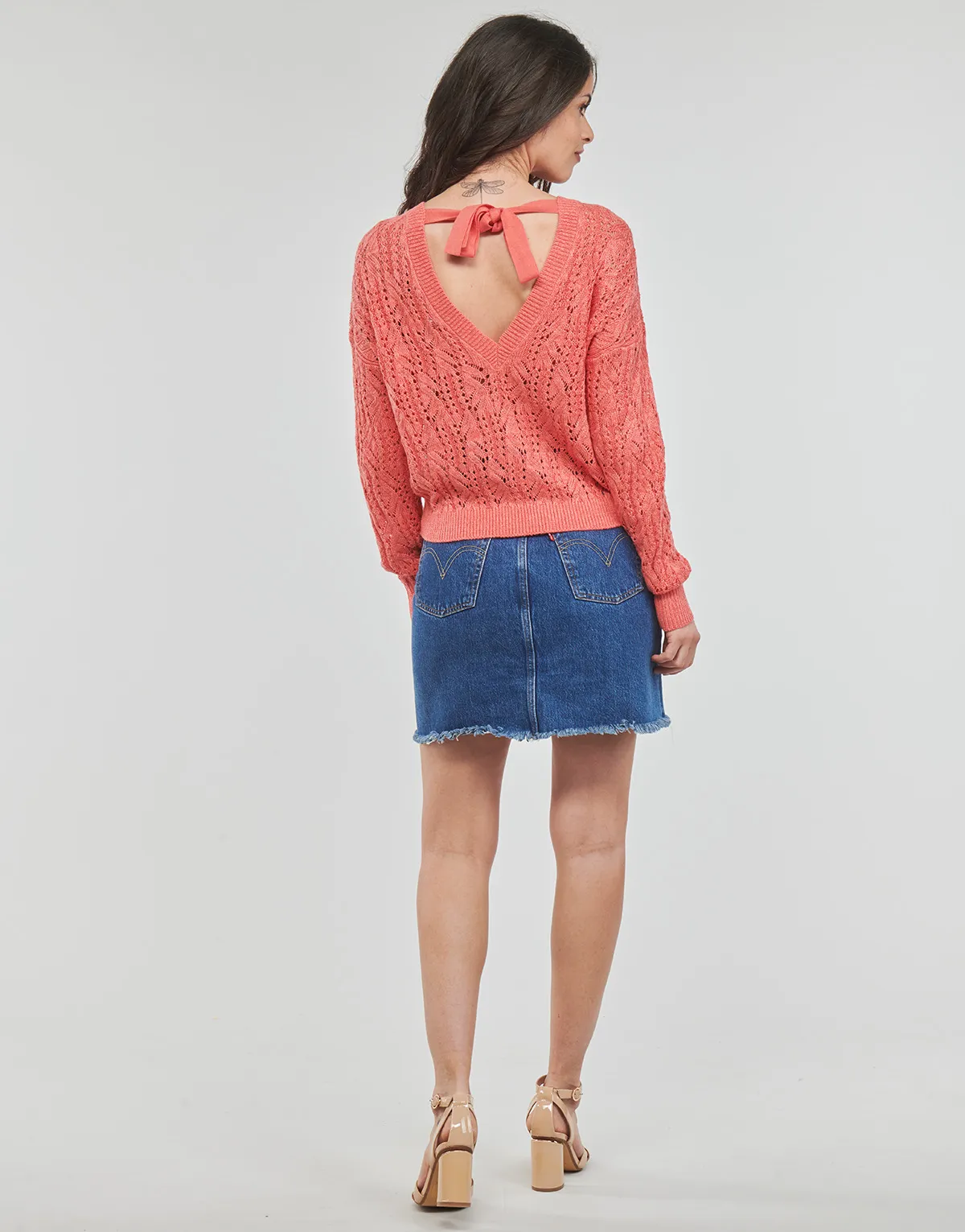 VMVERENA LS OPEN BOW BACK PULLOVER BOO