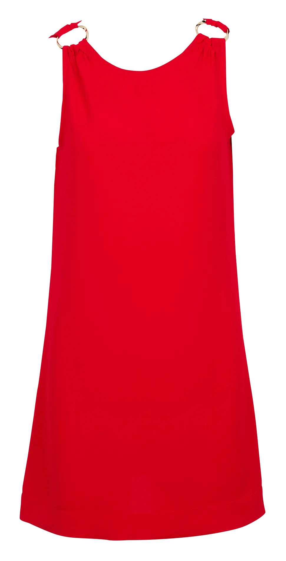 ZAPA ROSANNA - Vestido corto cuello redondo de crepé en rojo