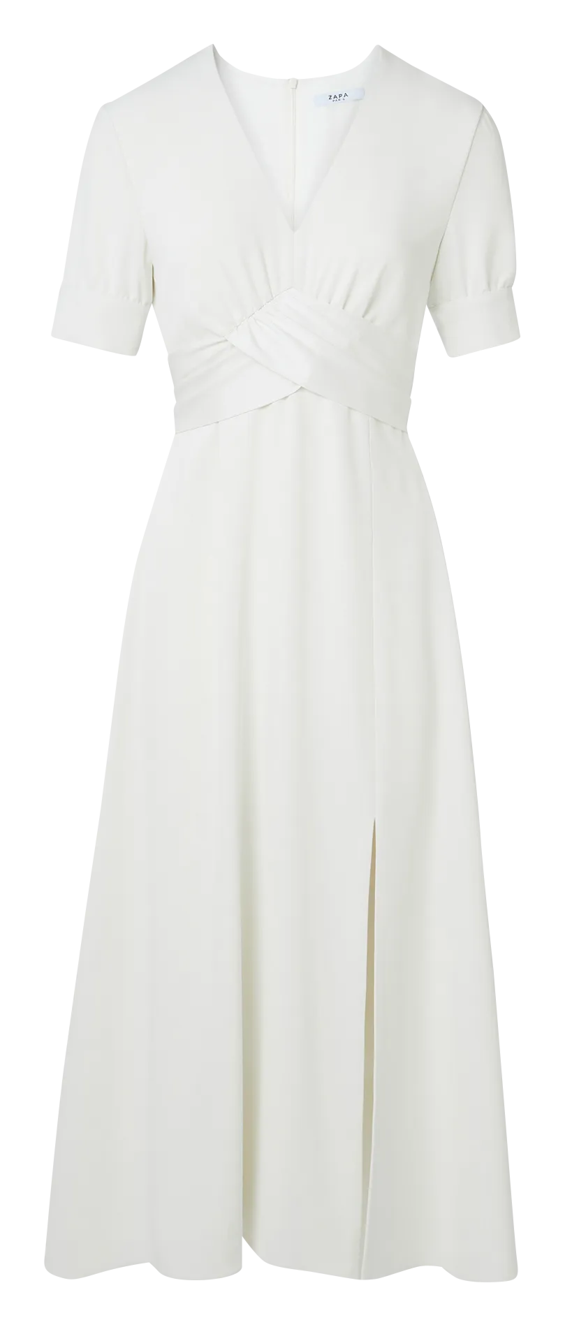 ZAPA ROSEAU - Vestido midi ajustado en blanco